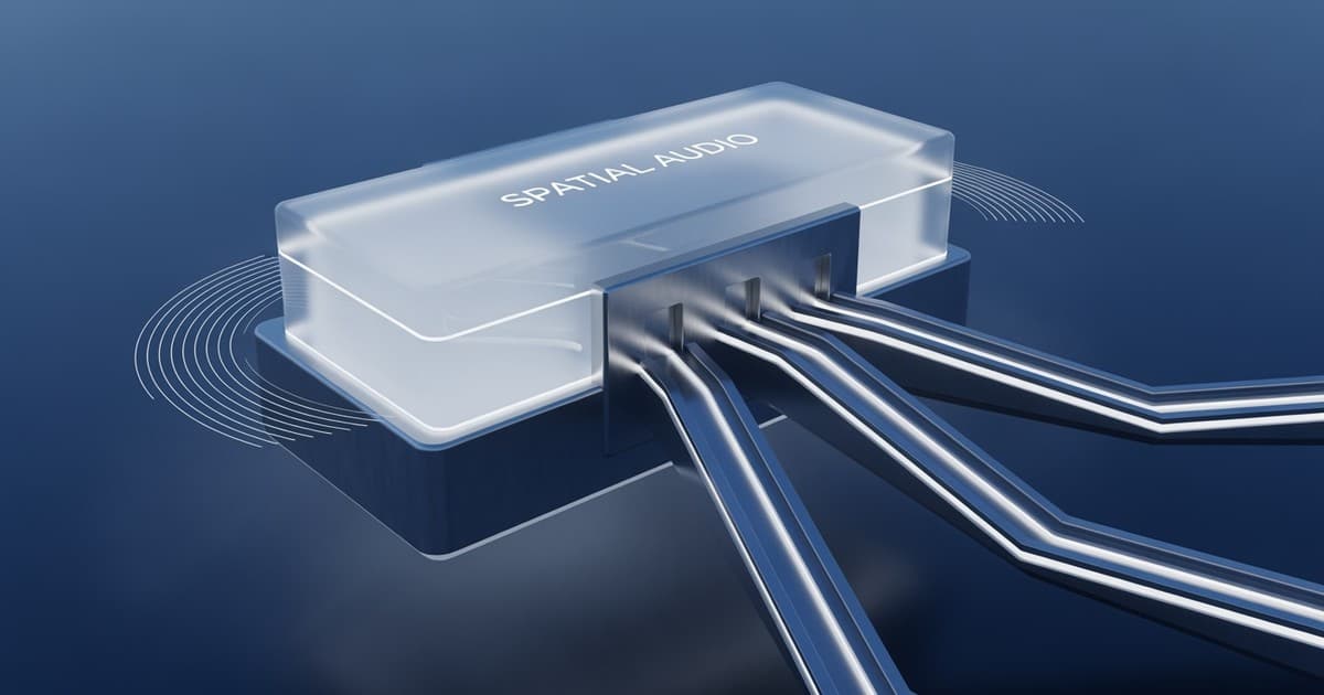 A massive, glowing glass monolith floats in a dark void, connected to the ground only by three sleek, illuminated bridges, symbolizing the